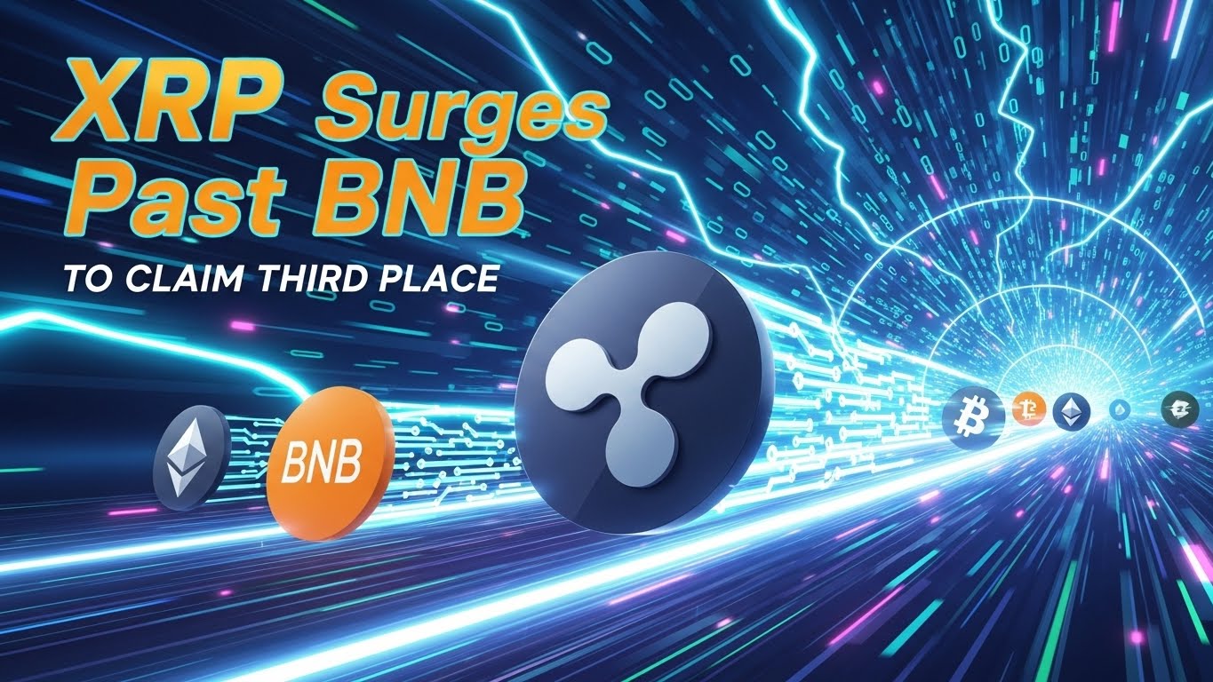 XRP가 BNB를 제치고 암호화폐 순위 3위에 올랐습니다.